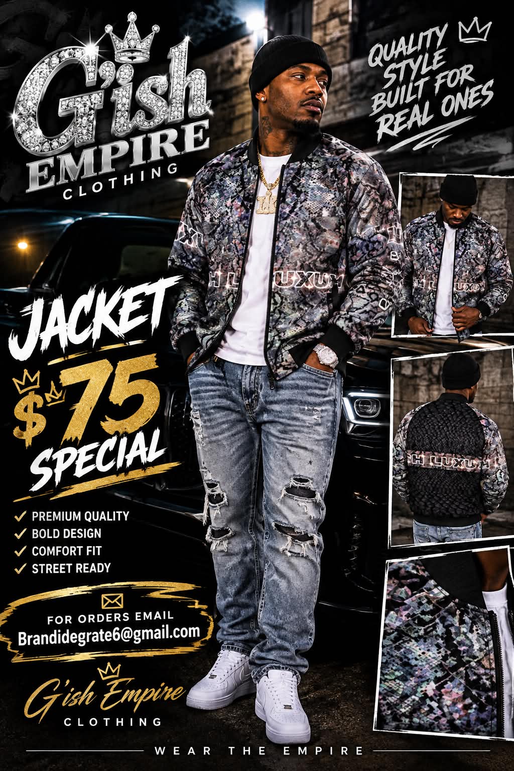 G’ish Exotic 2 Bomber Jacket Men's All-Over Print Bomber Jacket