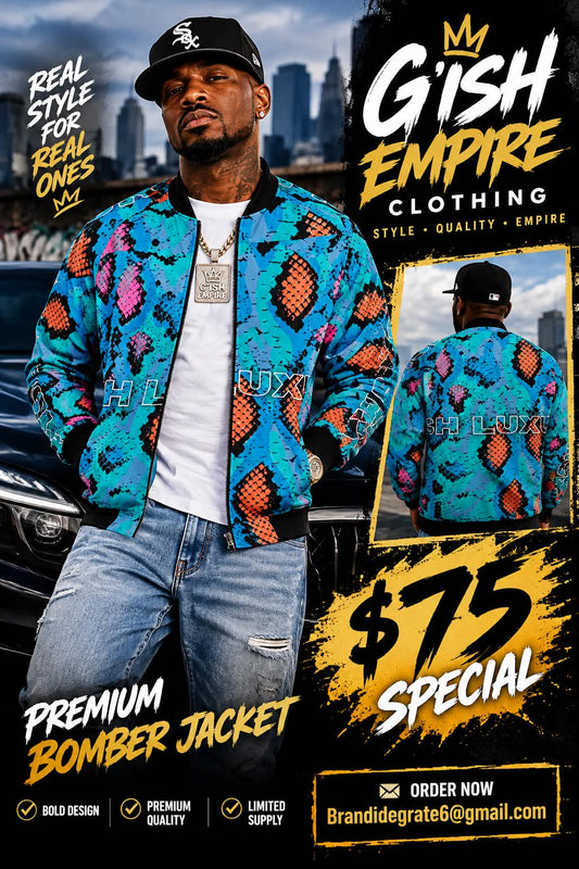 G’ish Exotic 4 Bomber Jacket Men's All-Over Print Bomber Jacket