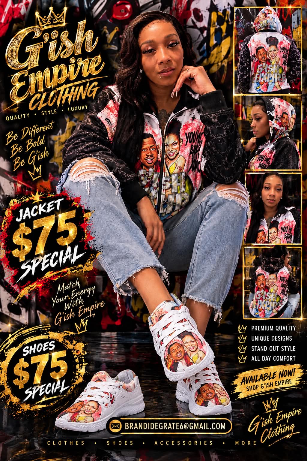 Women's All-Over Print Bomber Jacket