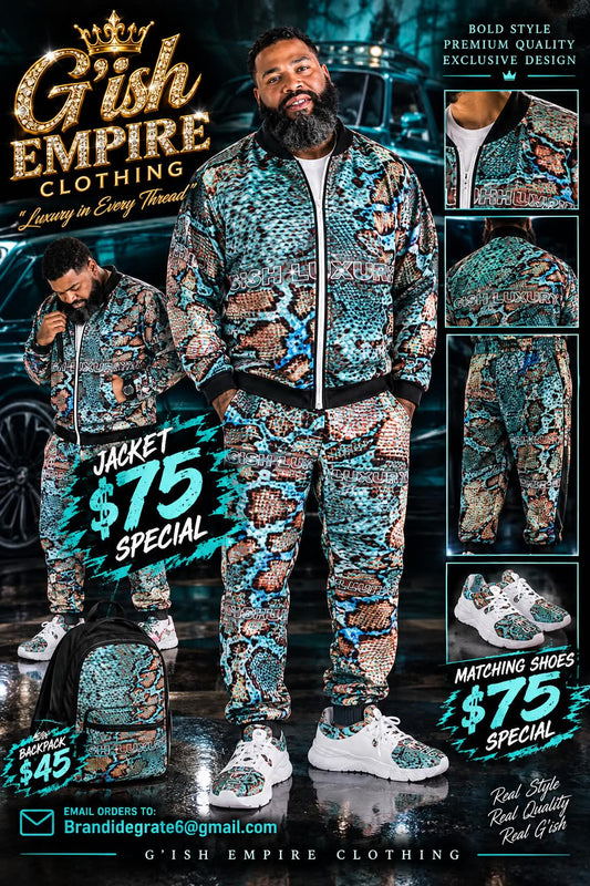 G’ish Exotic 7 Men's All-Over Print Bomber Jacket